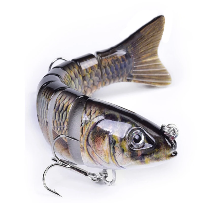 10/14 см опускается на дно рыболовные приманки наживки шарнирная Swimbait 6/8 сегмент