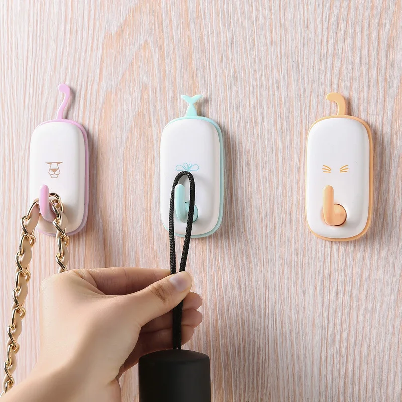 6pcs Hook Key Holder Wall Home Cartoon Animal Tail Sucker Multifunction Strong No Trace Decoration | Дом и сад