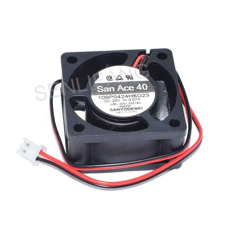 Подлинная Новый 109P0424H6D23 DC24V 0.07A 40*40*20 мм 2 контактный квадратный Вентилятор