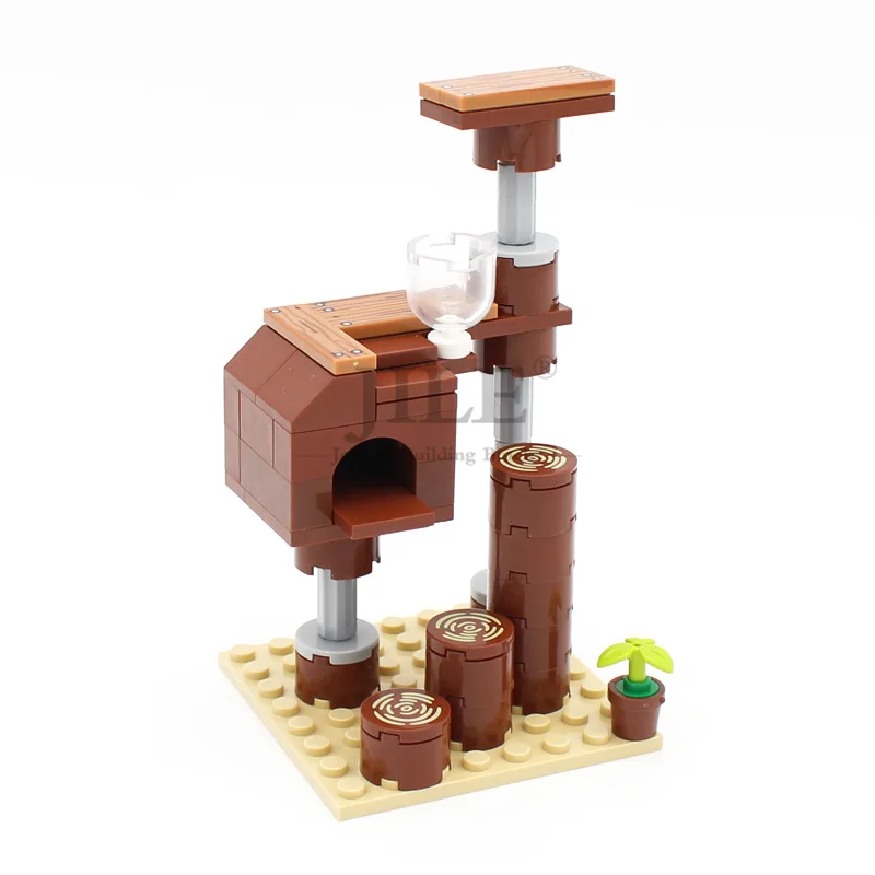 Конструктор MOC для домашних животных рама скалолазания дерево дом модель сделай