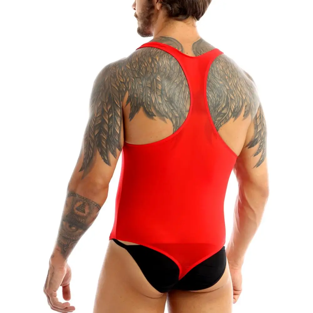 Купальник мужской гимнастический стринги купальник трико слитное нижнее белье