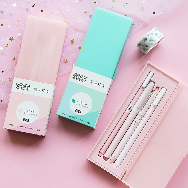 Вишневого цвета порошок мятно зеленого черный 0 5 мм гелевая ручка с пенал для