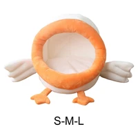 pet bed duck shape small anti slip cozy plush cosy cartoon pet furniture cat nest pet tent for indoor autumn small dogs