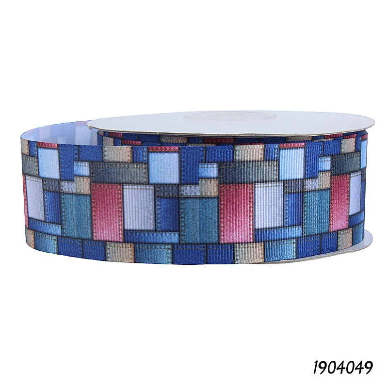 (50 ярдов/партия) Популярная лента для бантов волос с принтом 1-1/2&quot | Дом и сад