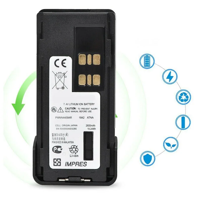 PMNN4409 2600 мА/ч литий ионный аккумулятор для Motorola XPR7350 XPR7380 XPR7550 XPR7580 DP4400 DP4400e DP4600 DP4600e