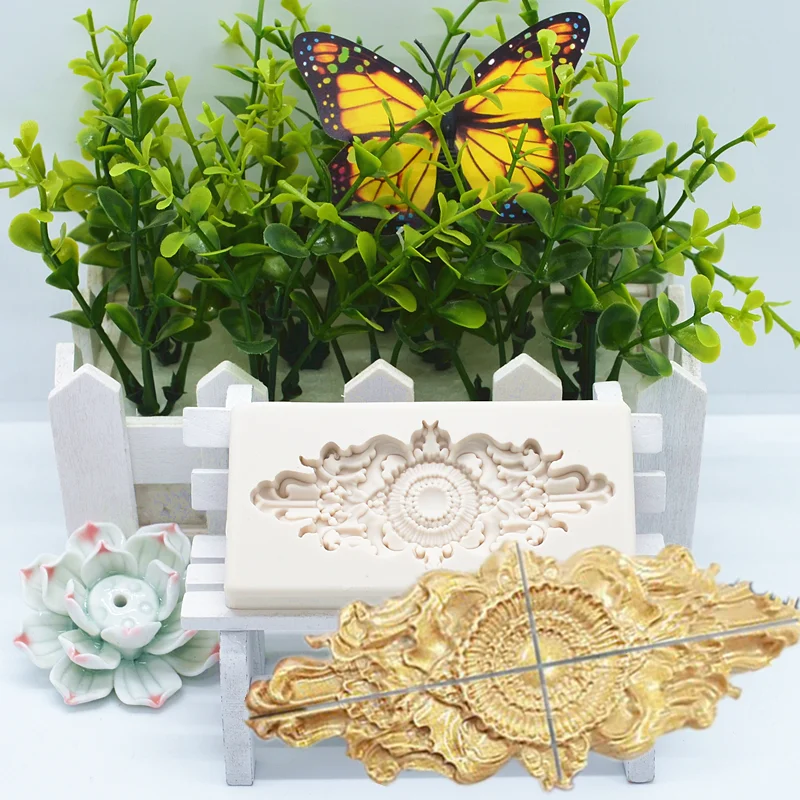 Новинка Ретро рельефная Силиконовая Форма Смола Сделай Сам дизайн Торт