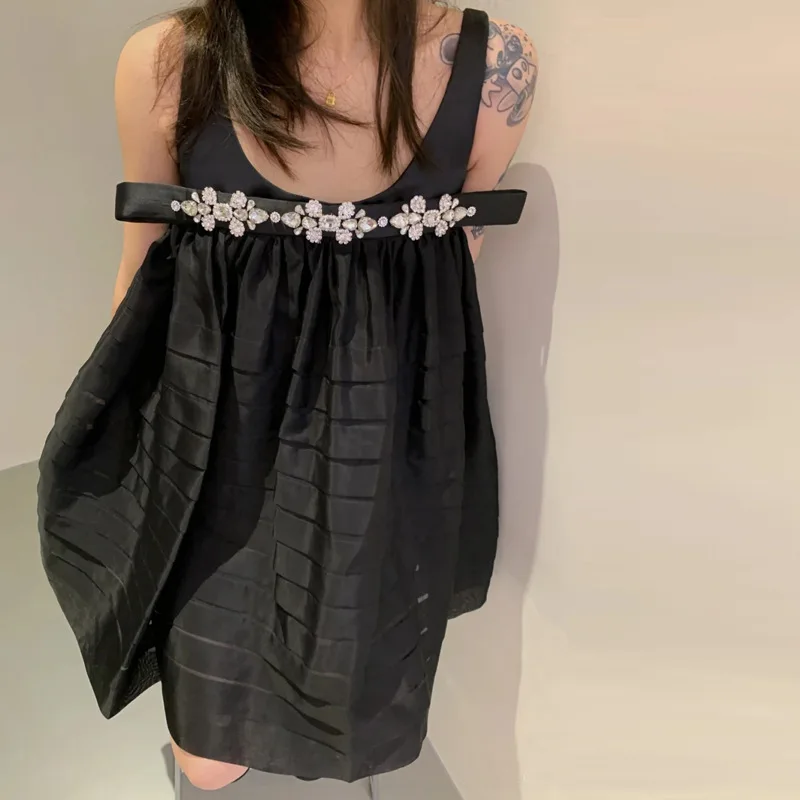 

DEAT V-neck sleeves round neck pullover loose big size A-line short dress cute girl's vestido fashion tide WR12901l