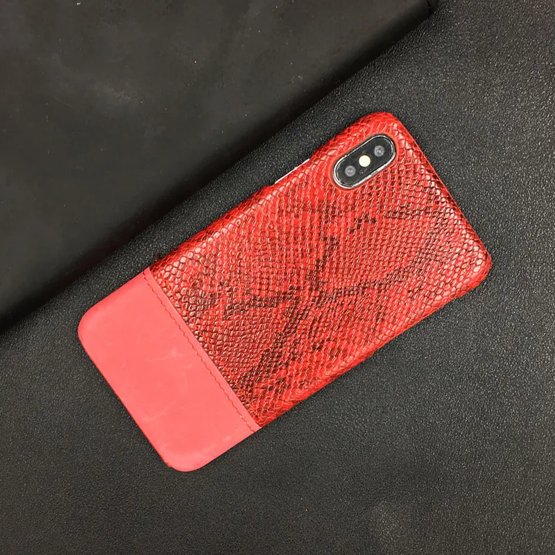 Чехол для iPhone 11 5s 6s 7 8 Plus X XR XS Max под кожу змеи твердый чехол Samsung S8 S9 S10 Lite 1 защитная