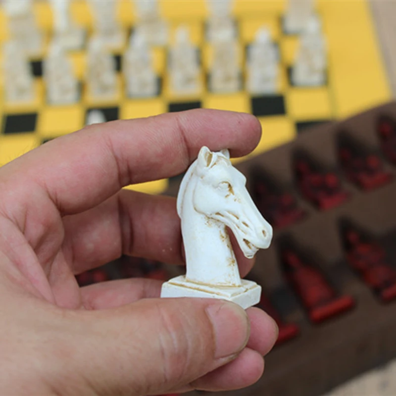 Новый набор античных шахматных досок кожаная шахматная доска изысканная смола