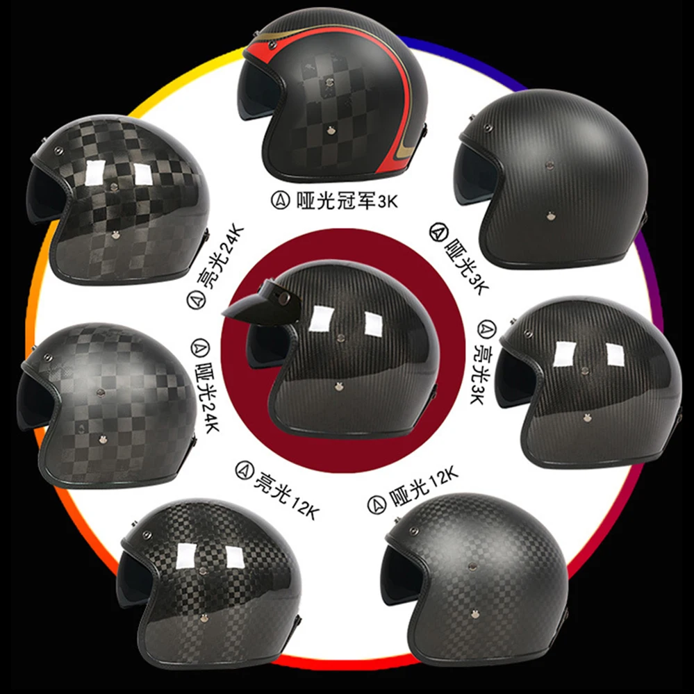 Мотошлем с открытым лицом из углеродного волокна одобрен ECE | Автомобили и