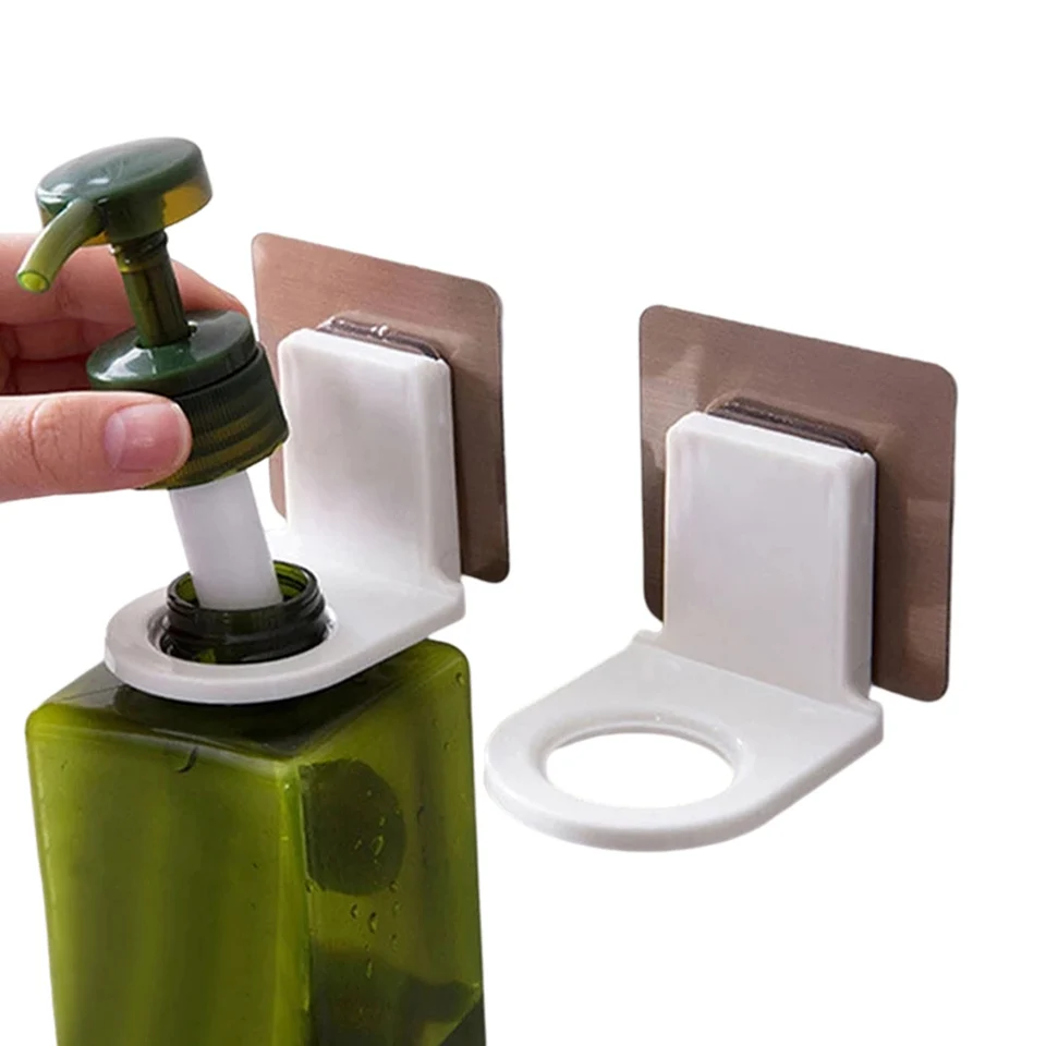 

Wall-mounted Shampoo Bottle Rack Self-adhesive Shower Gel Storage Box Hook Rack Multifunctional Round Hook Shelf Support Rack