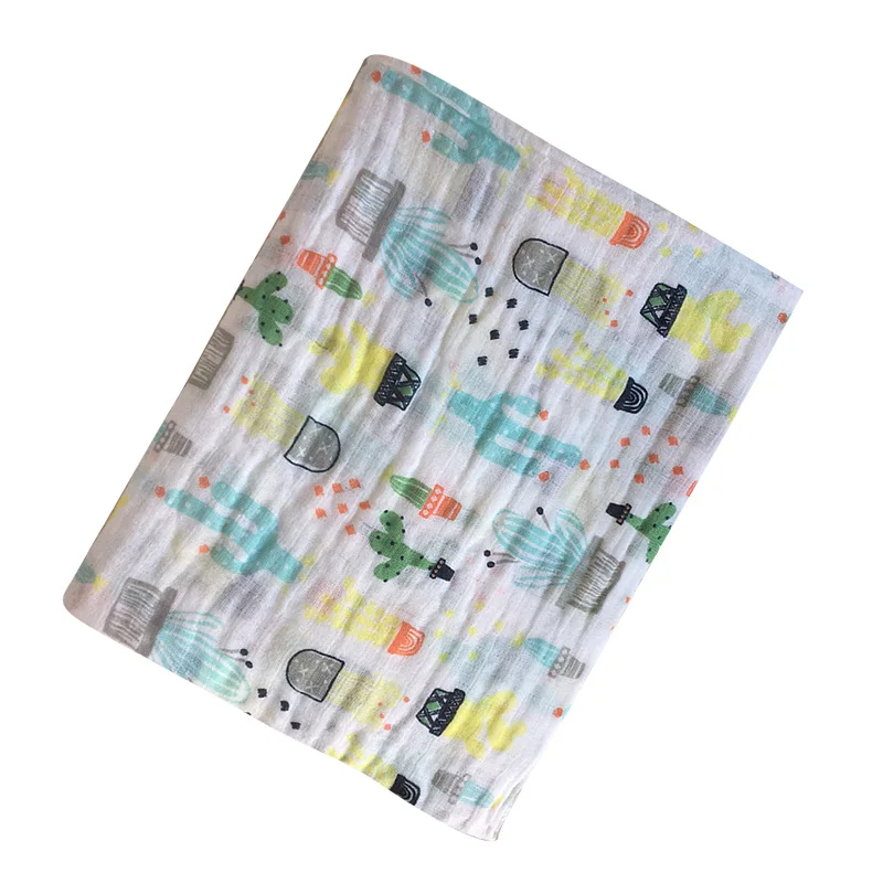 Хлопковое муслиновое детское одеяло s дышащее пеленальная накидка для ребенка