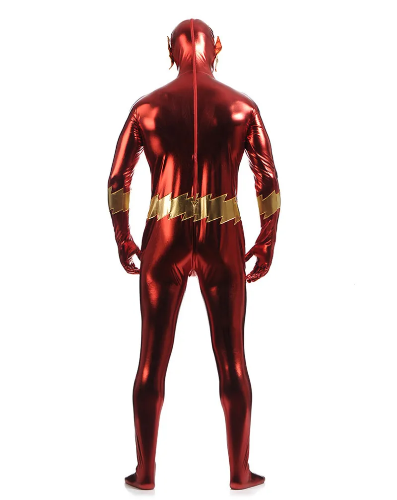 Костюм супергероев из мультфильма Flash костюм Zentai для взрослых с 3D принтом