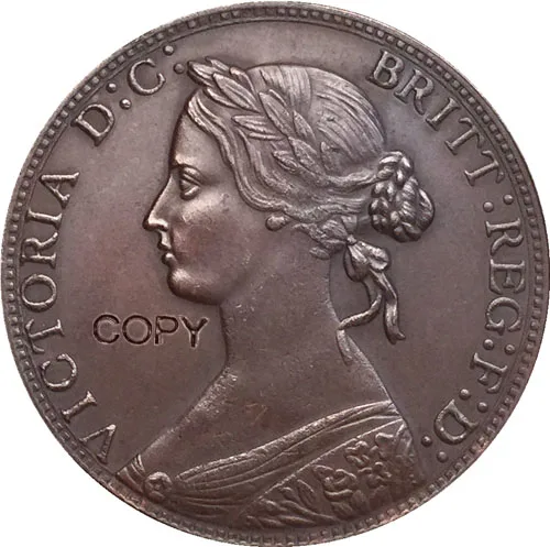 

Копия монеты UK 1862 1 Penny 31 мм