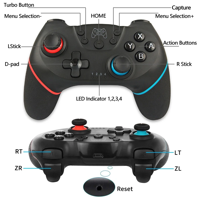 

Wireless Bluetooth Controller for Nintendo Switch Pro Gamepad for Nintendo Switch Game Console Joystick