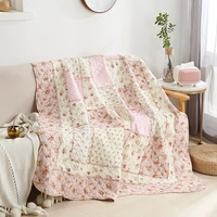 chausub cotton bedspread on the bed quilt 1pc floral printed blanket coverlet twin size 150x200cm quilted sofa cover