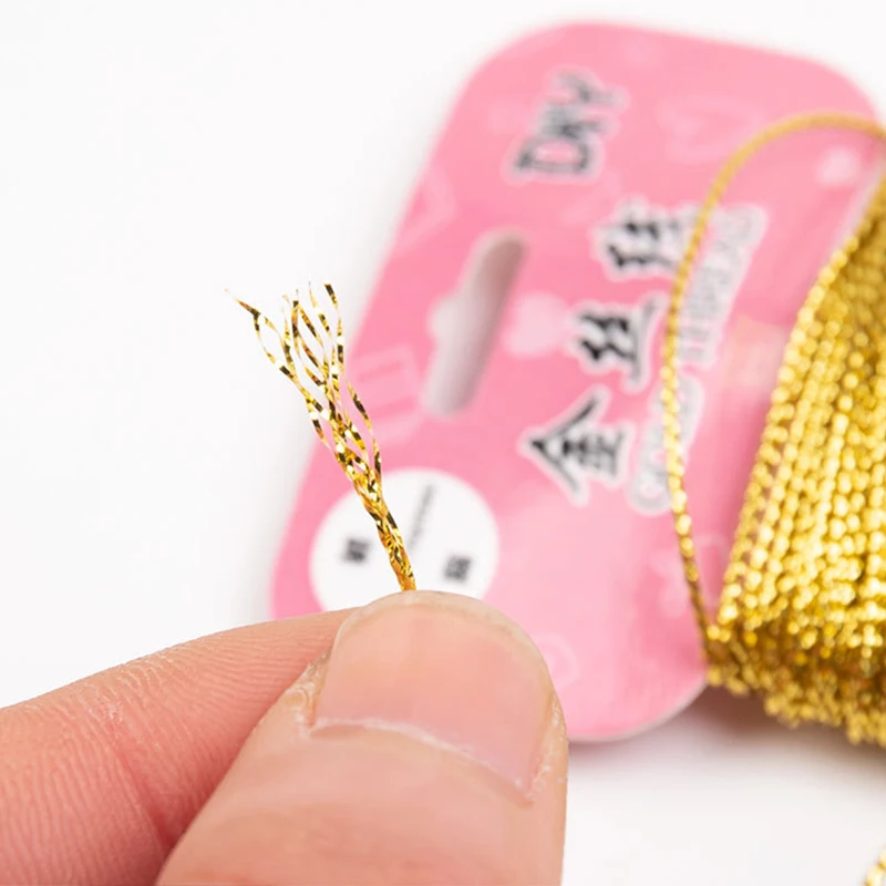 1 мм 20 метров/карта Золотая Серебряная шелковая нить подарочная упаковка сделай