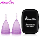 Женская менструальная чаша в коробке, 2 шт., медицинский силиконовый Менструальный коллектор, официально сертифицированная менструальная чаша