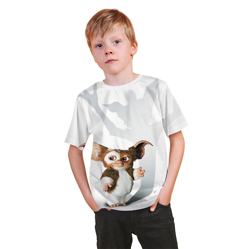 

Novelty 80s Horror Christmas Movie 4-14year Kids T Shirts Children's T-shirts Gremlins Gizmo Monster Gremlin child Tee Shirt