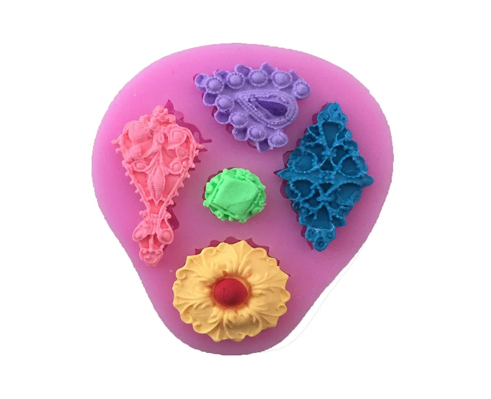 

New DIY Gemstone Liquid Silicone Mold Sugar Cake Mold E117