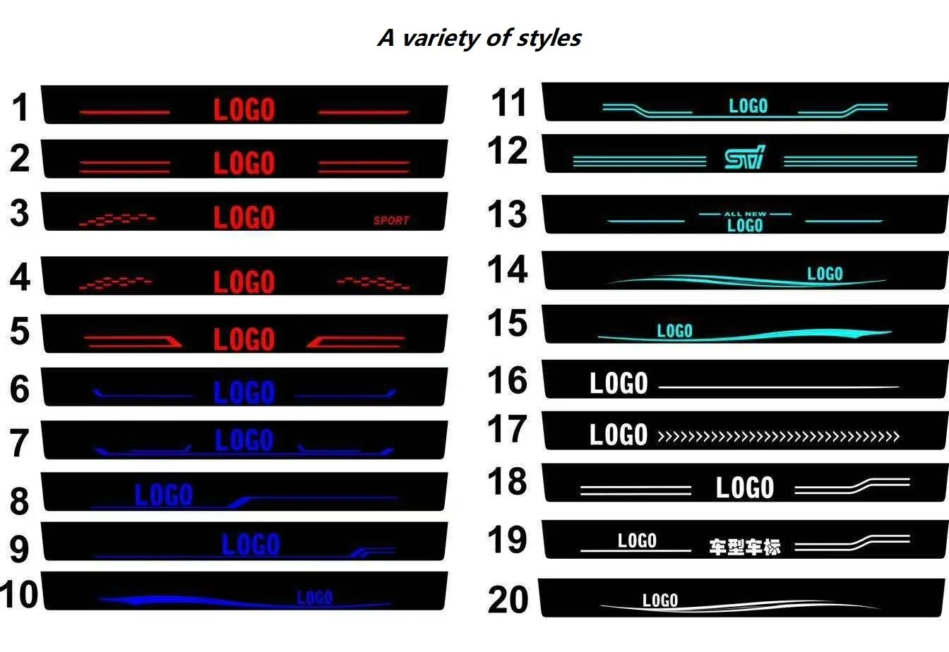 

Express Delivery Led Door Sill Plate Strip Welcome Light Pathway Accessories Guard Protectors for Opel Astra k 2017