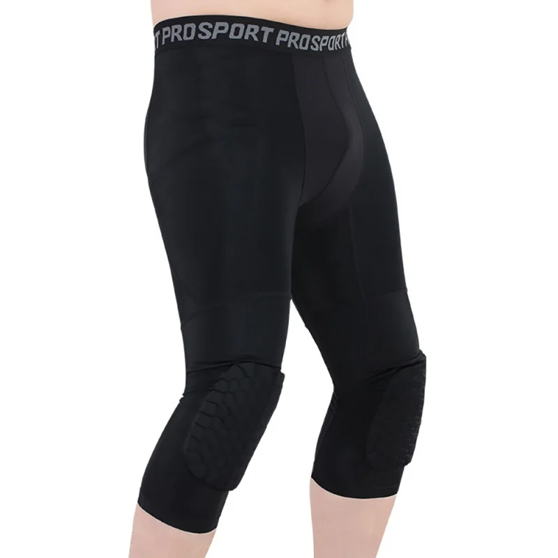 

Men's Basketball Sports Knee Pads Pants High Stretch Leggings Training Fitness Paintball Knee Protector Pants