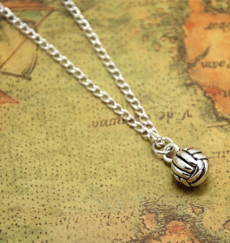 12 шт./лот ожерелье для волейбола Очаровательная подвеска ювелирные изделия мамы