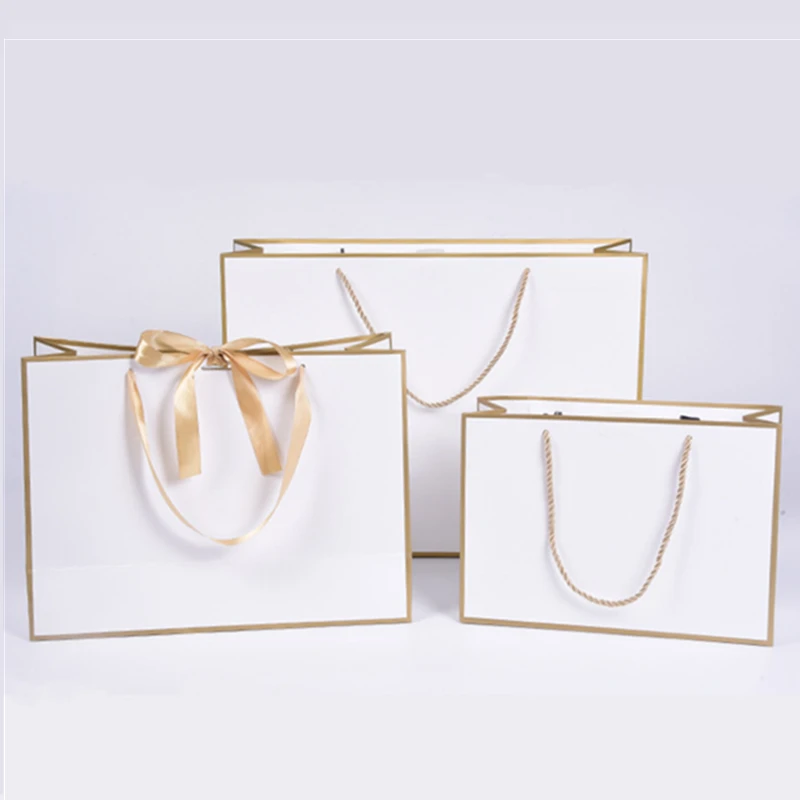 100 шт. индивидуальная подарочная упаковка бумажный пакет с покрытием тоут