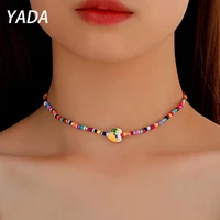 yada simple seed beads strand bohemia presentsnecklace for women jewelry necklaces statement choker gifts necklace se210042