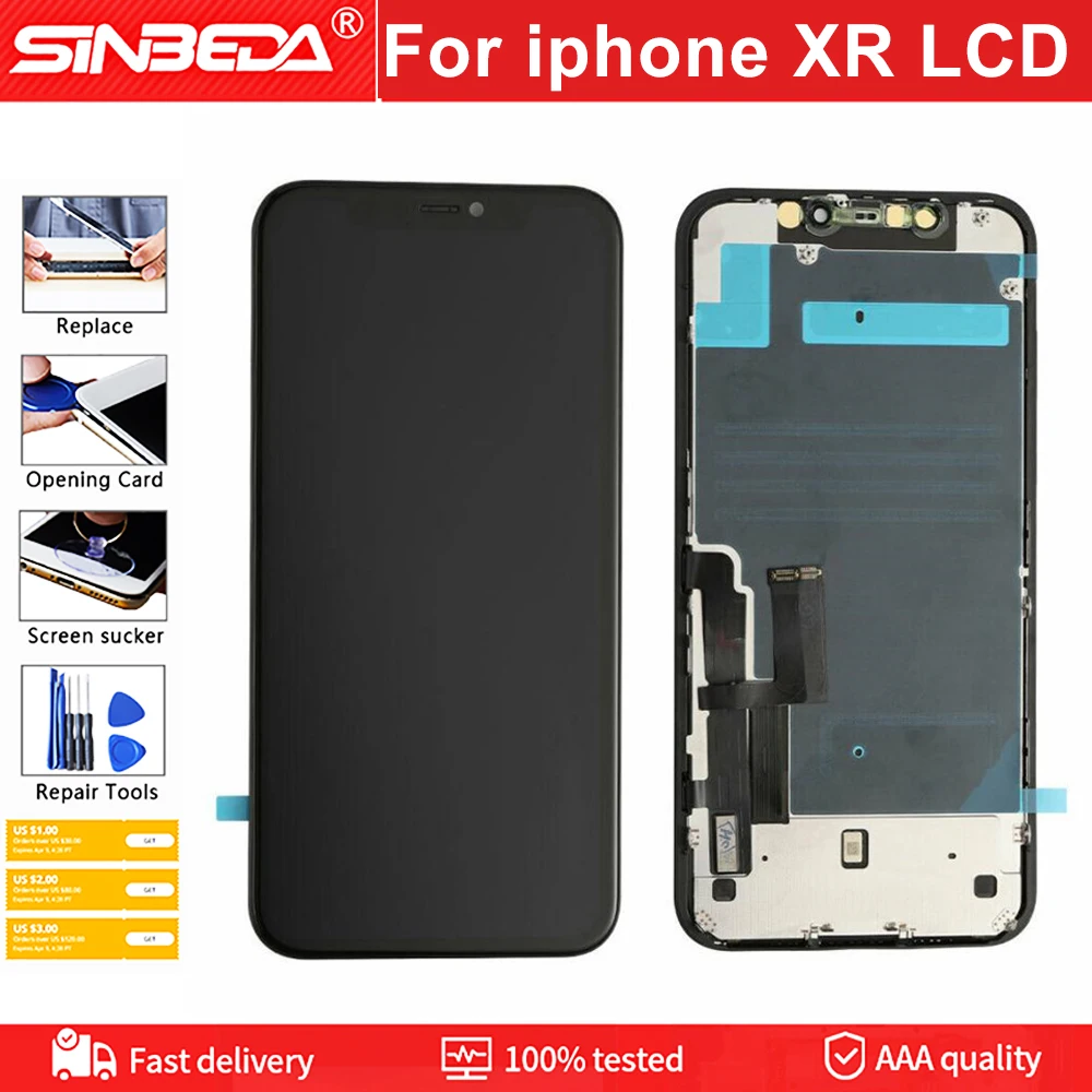 

OLED Little Crush For iPhone XR LCD Display Touch Screen with 3D Touch Digitizer For iPhone XR LCD Replacement