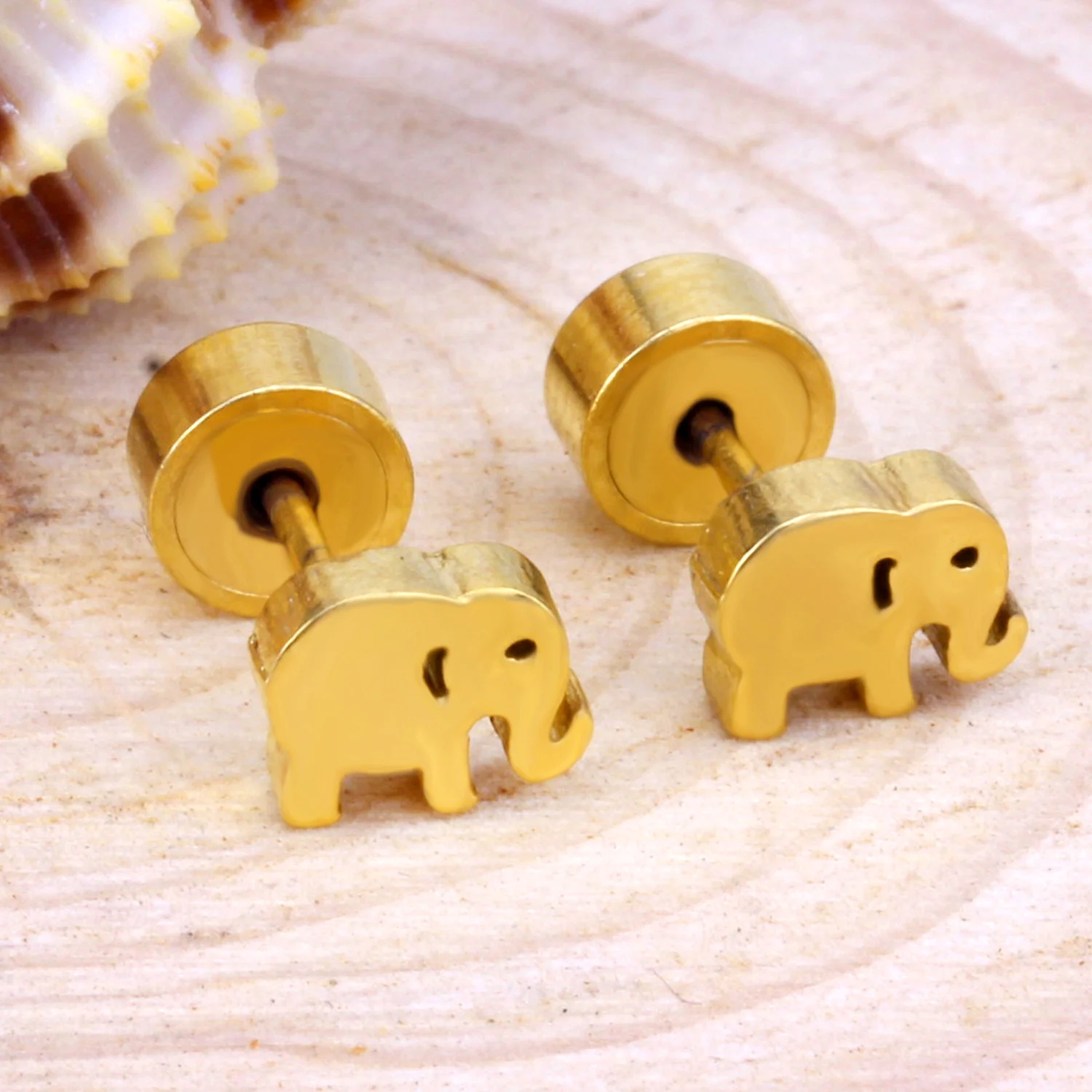 LUXUKISSKIDS модная серьга слон серьги гвоздики из нержавеющей стали пирсинг для