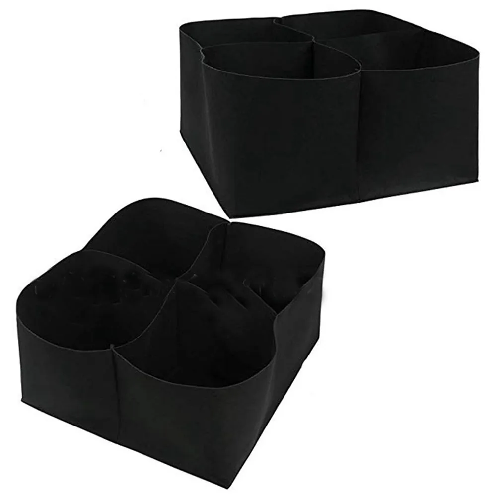 

Fabric Raised Garden Bed Square Planting Container Grow Bags Breathable Pot