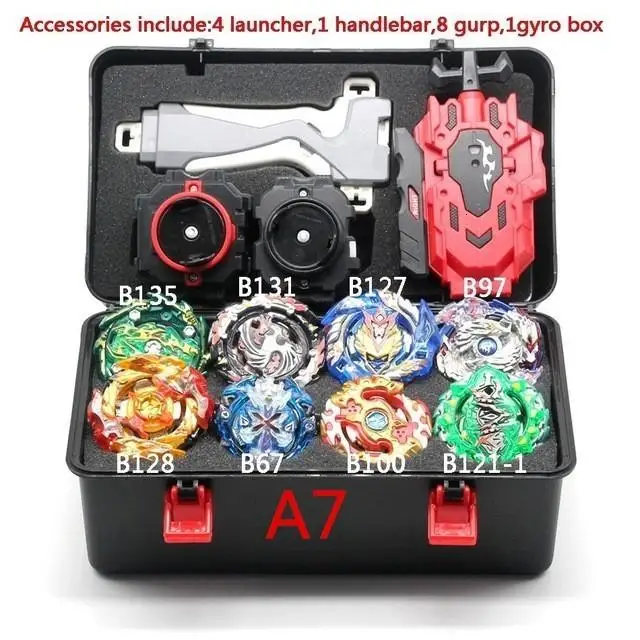A7 B150 Beyblade Burst набор игрушек Beyblades Арена Beyblade Металл Fusion Битва гироскоп ремень пусковая установка вращающаяся верхняя Bey Blade игрушка - Цвет: A7