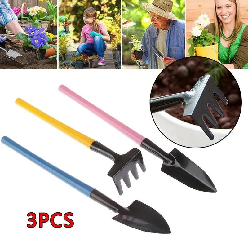 

3pcs/set Mini Shovel Rake Planting Tools Home Gardening Tool Set Soil Family Fertilizing Multifunctional Potted Shovel Loos U9O4