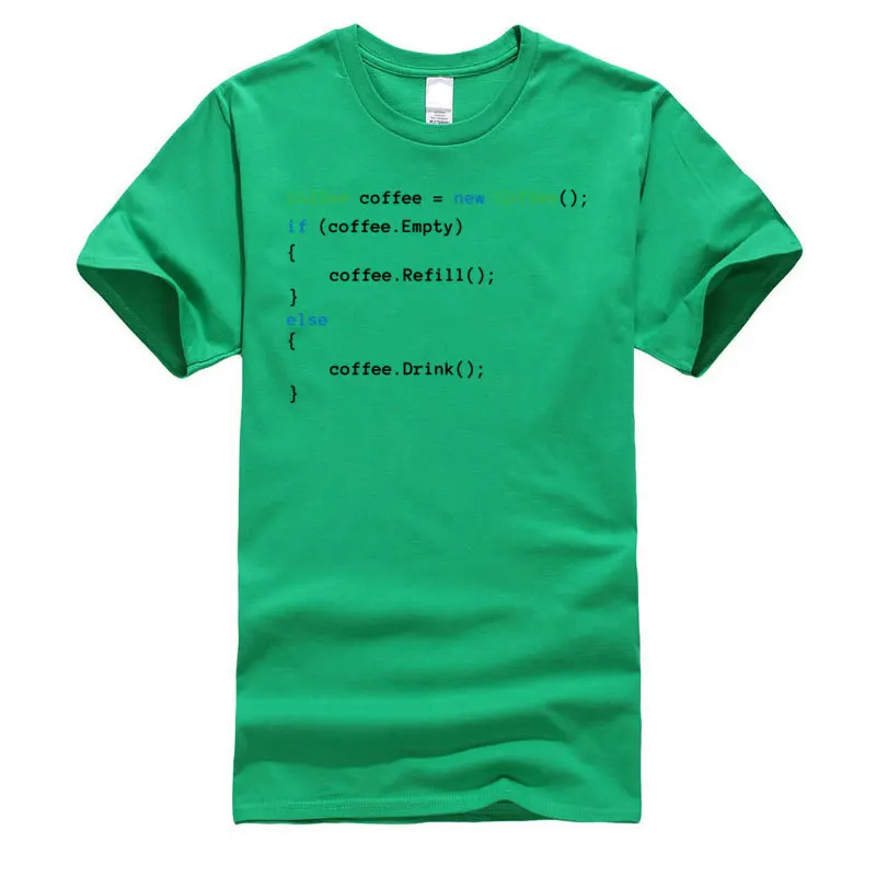 Coffee Code IT программатор инженер компьютер мужские футболки 100% хлопок ткань мужская