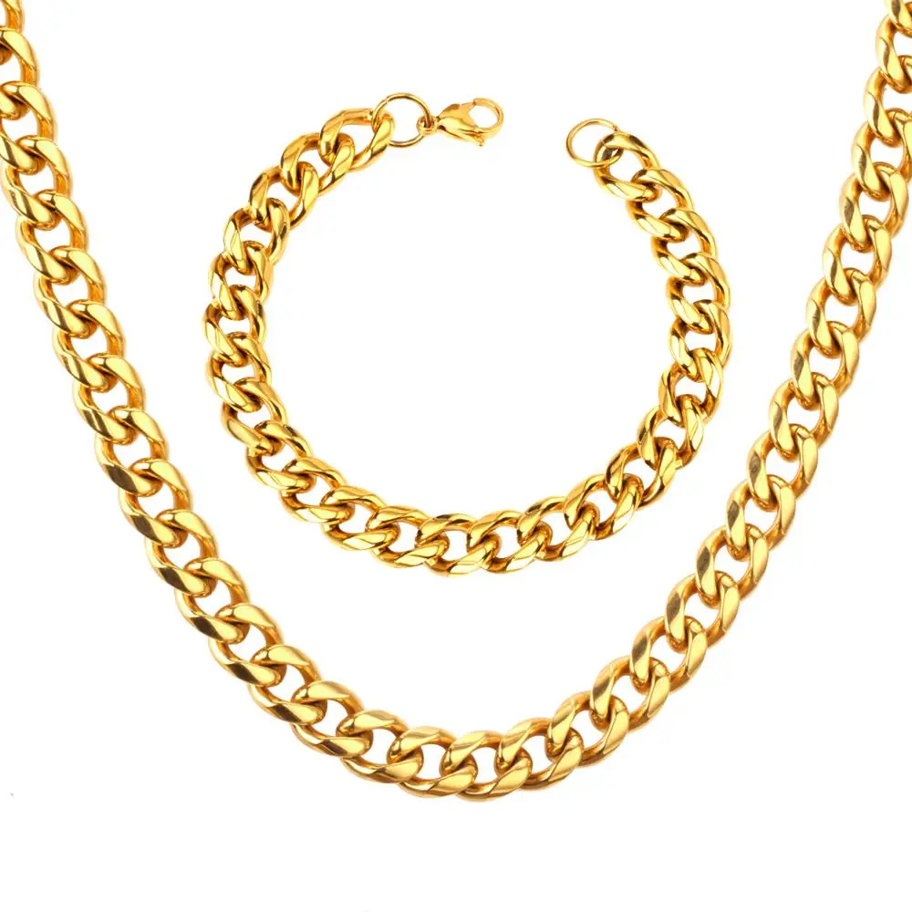 Роскошные ювелирные изделия LUXUSTEEL винтажные кубинские звенья цепи браслеты
