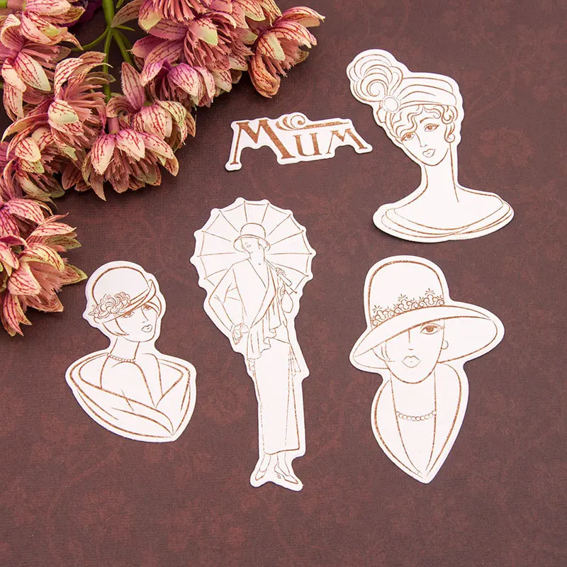 

Vintage Lady 2021 New Cutting Dies Stencil DIY Scrapbooking Embossing Photo Crafts Dies Molds Die Cuts Metal Cutting Die