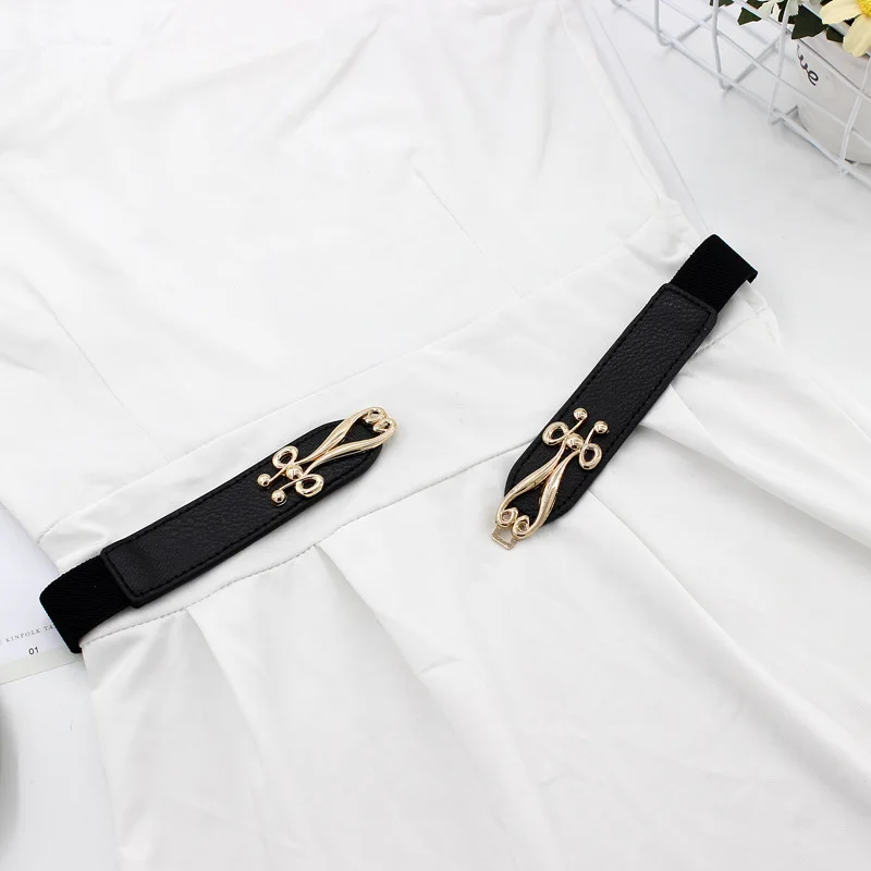 Новинка женский ремень эластичный пояс элегантный для женщин платье Золотая