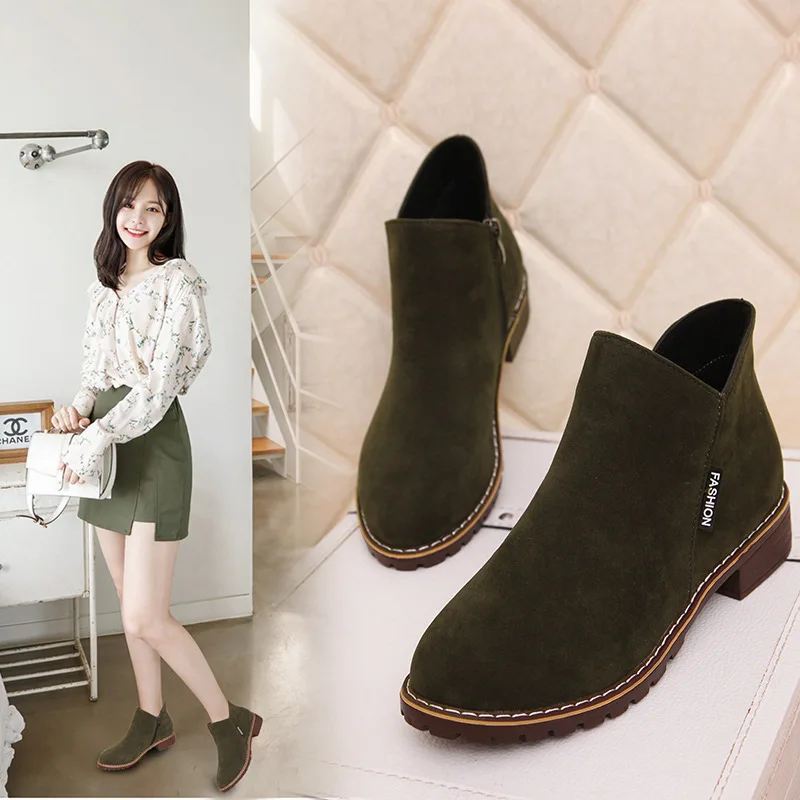 

Women Shoes 2020 Retro Style Boots Winter 2020 Chunky Casual Shoe For Woman Hot Sale Waterproof Women Boots Botas Mujer