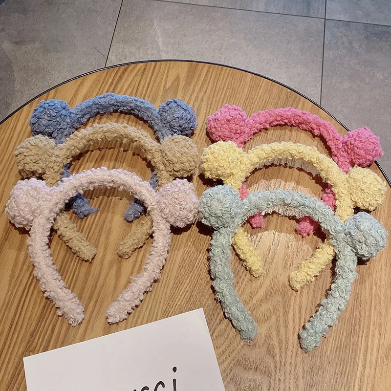 Женские плюшевые ободки для волос Ruoshui милая повязка на голову с изображением