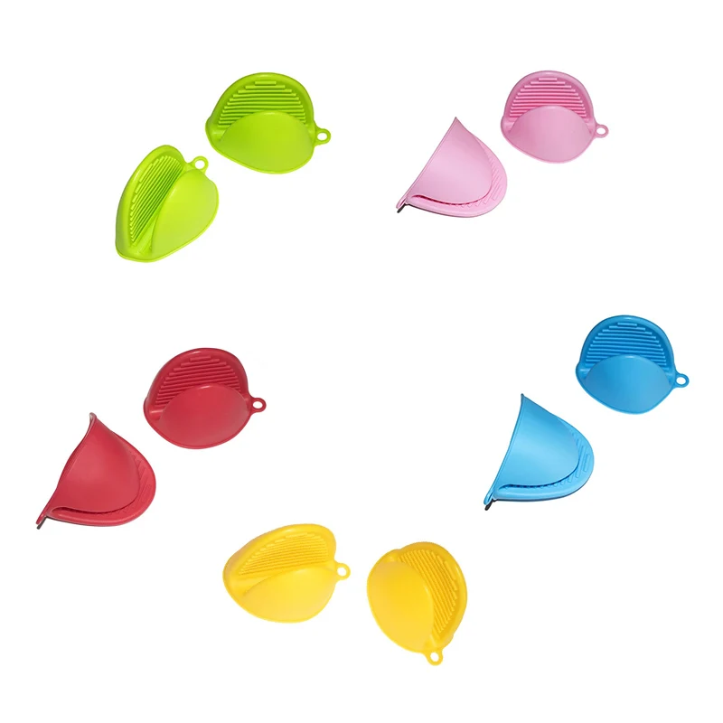 

1 pair Kitchen Baking silicone heat insulation gloves anti scalding clip non slip gloves household bowl oven microwave oven