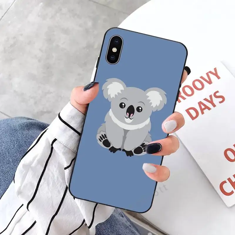 

Cute cartoon animal koala Phone Case for iPhone 11 12 mini pro XS MAX 8 7 6 6S Plus X 5S SE 2020 XR