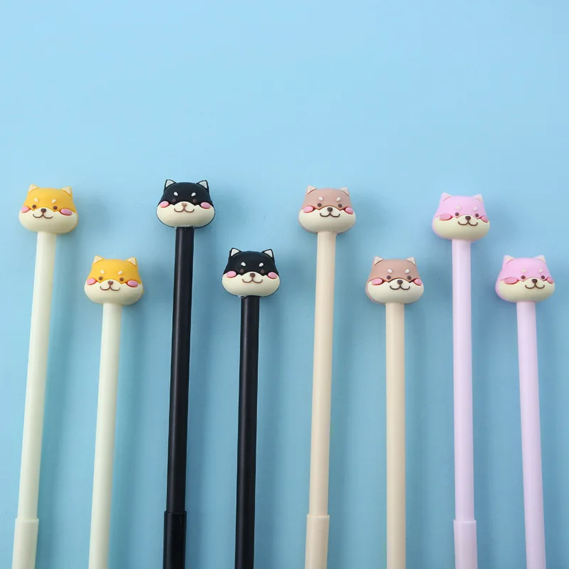 4 шт./партия Симпатичные собака хаски шариковая ручка 0 5 мм черный Цвет гелевые