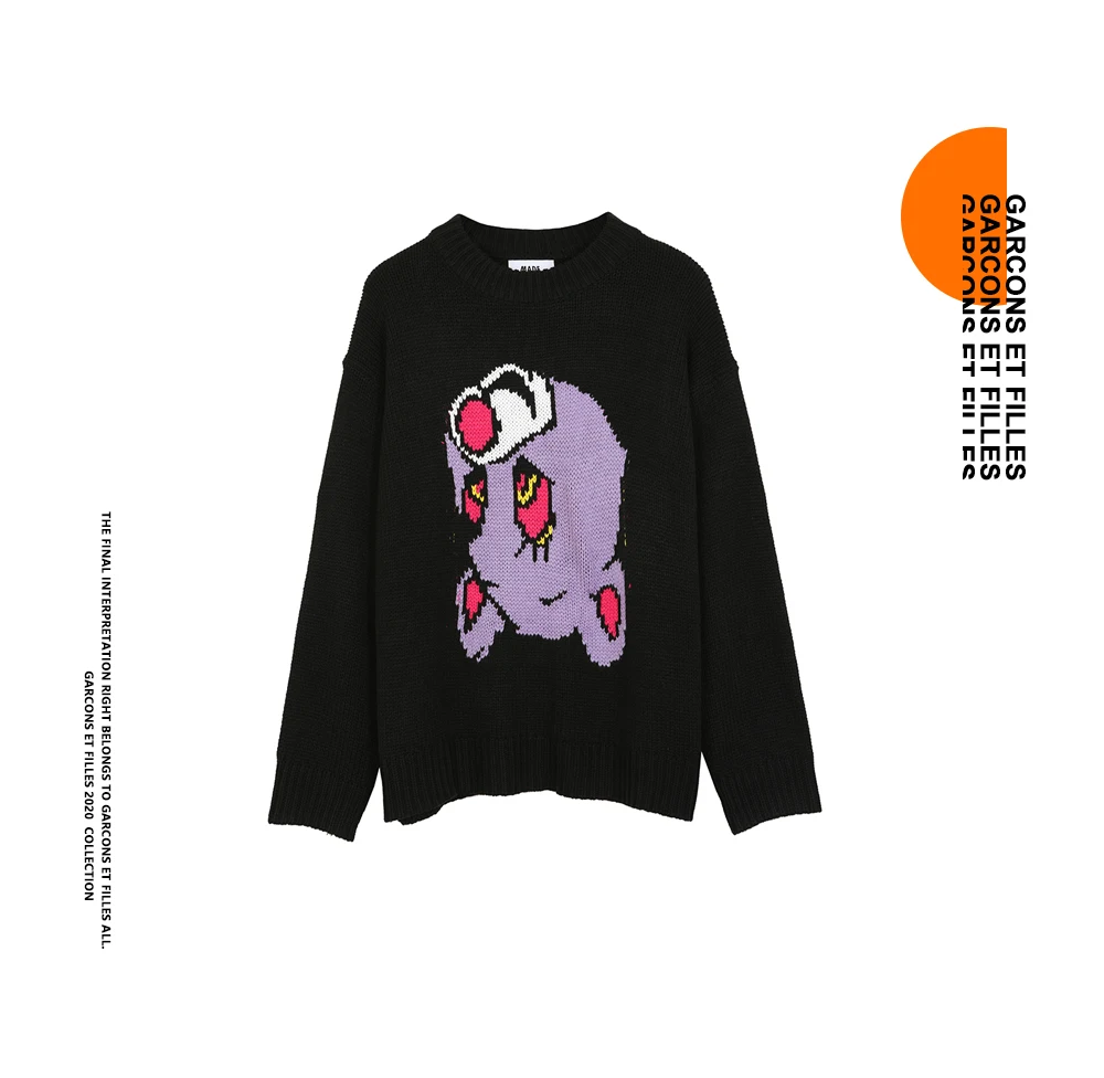 

Sweaters Long Sleeve Top Korean Fashion New Streetwear Kawaii Cartoon Clothing Winter Clothes Women 2020 Oversized