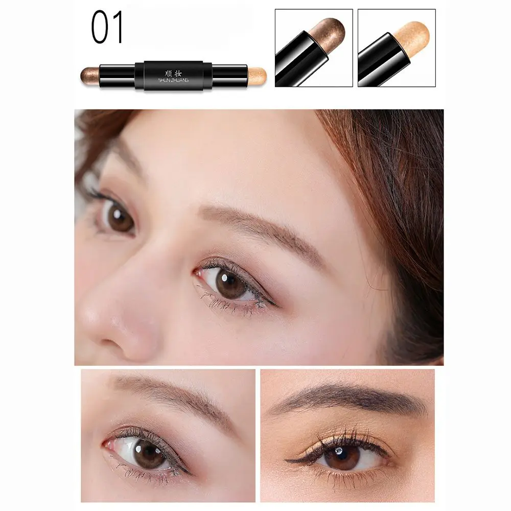 Косметические стойкие высокопигментированные тени для век двухсторонние