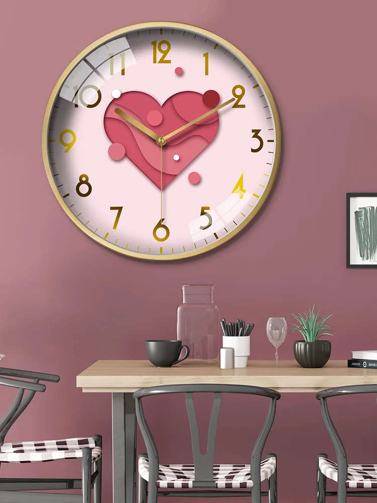 

Золотые настенные часы Love Flower, креативные, Королевский стиль, бесшумные, современные настенные часы, Скандинавский дизайн, золотые часы ...