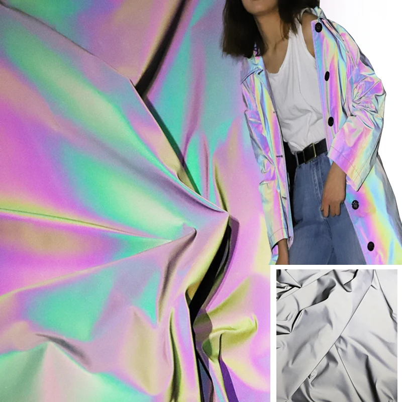100 см симфония Лазерная светоотражающая ткань шитье яркая Сделай Сам вниз костюм