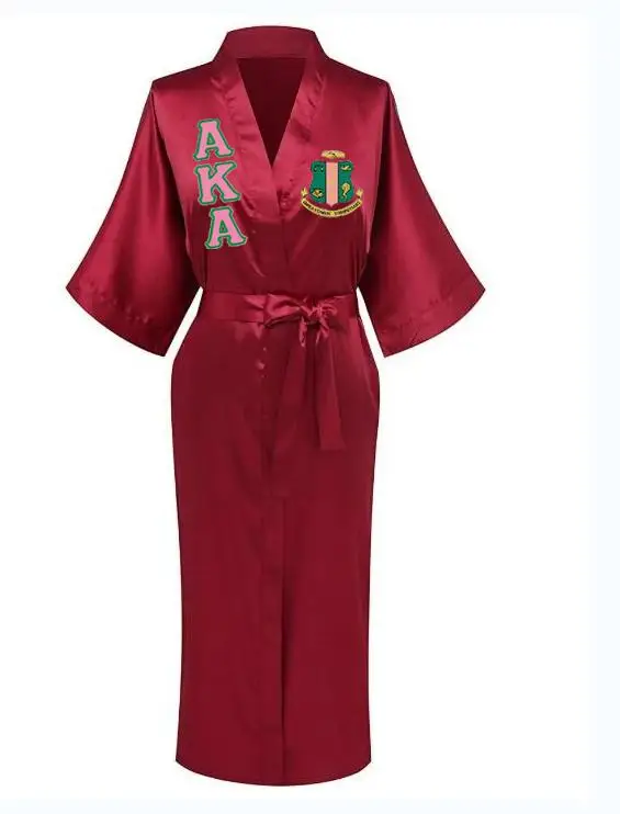 Шелковый банный халат для братства Sorority кружевной Атласный халат|Халаты| |