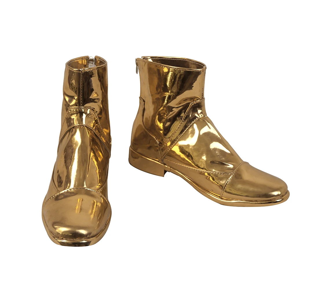 Сапоги для косплея Saint Seiya Shaka золотистые ботинки сделанные на заказ аниме обувь