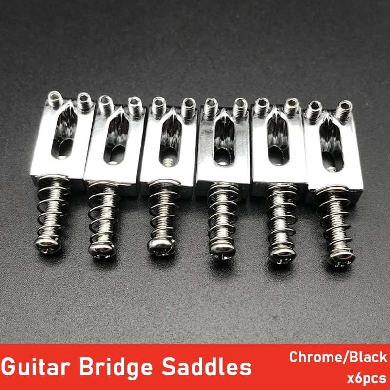 6 stücke elektrische gitarre sättel tremolo brücke sättel ersatz teile für elektrische gitarre mit frühling und schraube